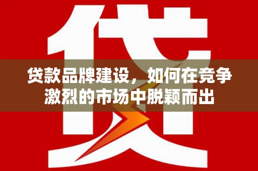 宣城贷款品牌建设，如何在竞争激烈的市场中脱颖而出