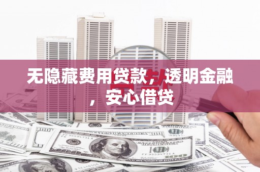 宣城无隐藏费用贷款，透明金融，安心借贷