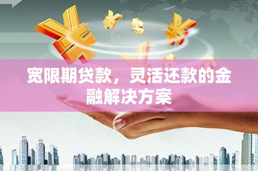 宣城宽限期贷款，灵活还款的金融解决方案
