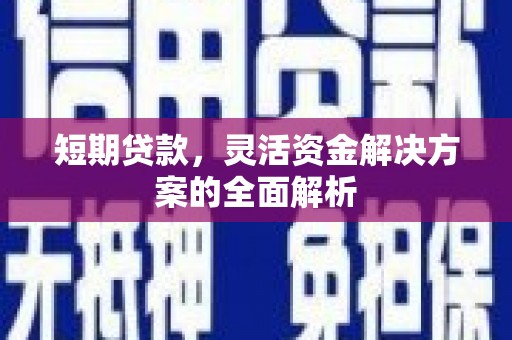 宣城短期贷款，灵活资金解决方案的全面解析