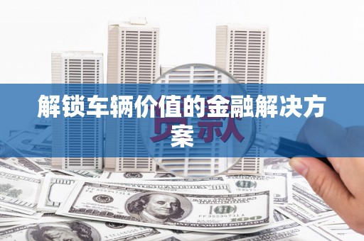 宣城解锁车辆价值的金融解决方案