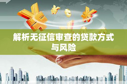 宣城解析无征信审查的贷款方式与风险