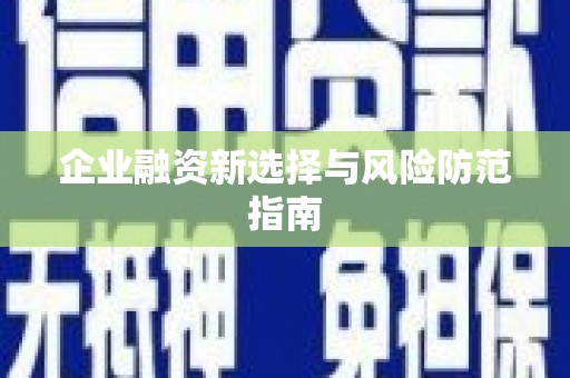宣城企业融资新选择与风险防范指南